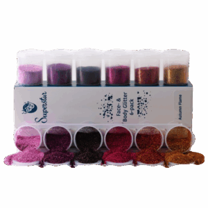 Autumn Flame Fine Glitter Mix 6-pack 90 ml